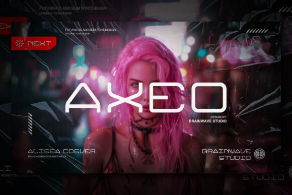 Axeo Font Review: A Futuristic Display Typeface for Modern Brands
