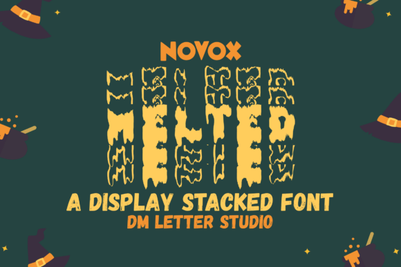 Novox Melted Stacked: The Daring Display Font for Handmade Brands