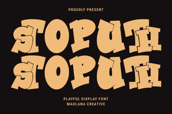 Stoputh: A Bold Display Font for Joyful Brand Identities
