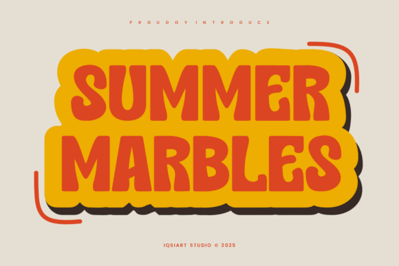 Summer Marbles: A Bold Display Typeface for Trendy Branding